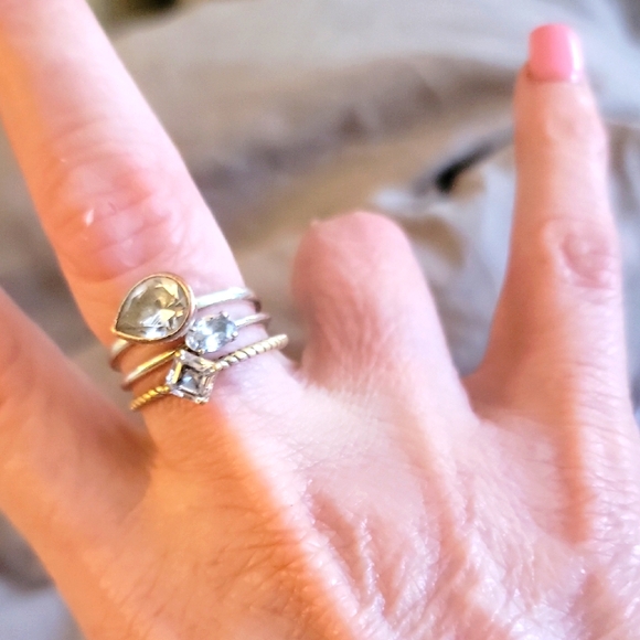 MELINDA MARIA-SHES SO STACKED RING SIZE 8